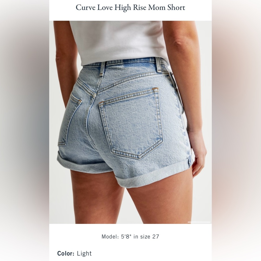 Abercrombie and Fitch High Rise Curve Love Mom Short